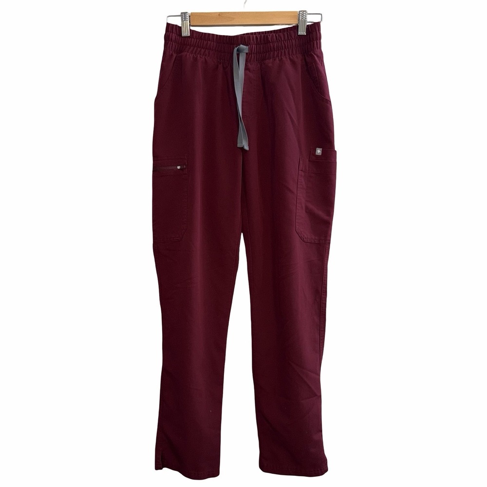 Figs Women's Scrub Pants Technical Collection Burgundy Small